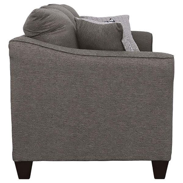 Salizar Upholstered Flared Arm Sofa Charcoal Grey