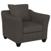 Salizar Upholstered Flared Arm Accent Chair Charcoal Grey