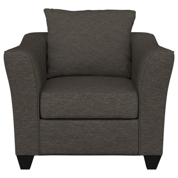 Salizar Upholstered Flared Arm Accent Chair Charcoal Grey
