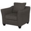 Salizar Upholstered Flared Arm Accent Chair Charcoal Grey