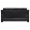 Finley 3-piece Upholstered Padded Arm Tufted Sofa Set Black