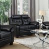 Finley Upholstered Padded Arm Tufted Loveseat Black