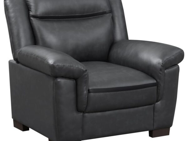 Arabella Upholstered Padded Arm Accent Chair Grey