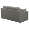 Grayson Leather Upholstered Sloped Arm Loveseat Grey