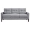 Bowen 3-piece Upholstered Track Arm Tufted Sofa Set Grey