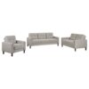 Bowen 3-piece Upholstered Track Arm Tufted Sofa Set Beige
