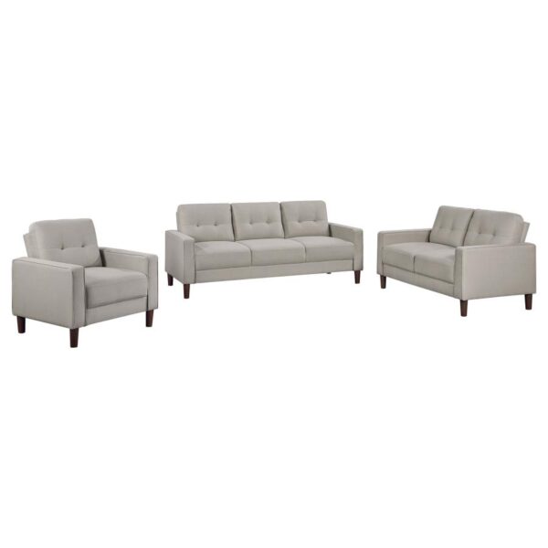 Bowen 3-piece Upholstered Track Arm Tufted Sofa Set Beige