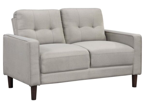 Bowen Upholstered Track Arm Tufted Loveseat Beige