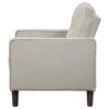 Bowen Upholstered Track Arm Tufted Accent Chair Beige