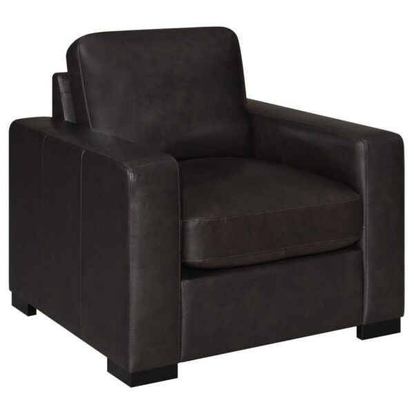 Boardmead Upholstered Track Arm Accent Chair Dark Brown