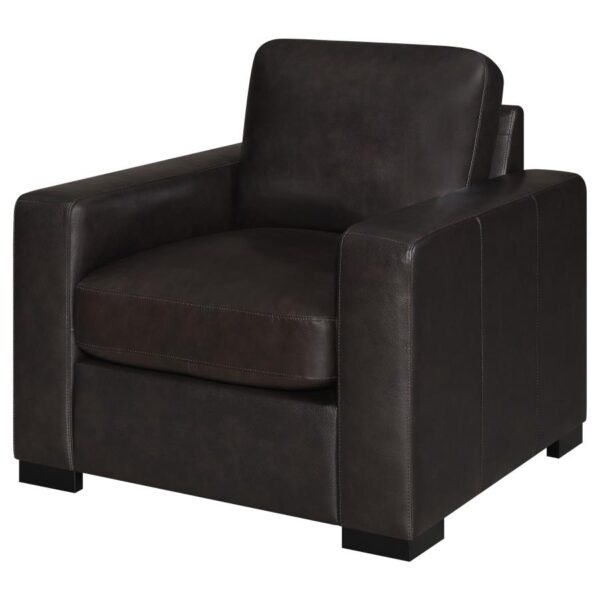 Boardmead Upholstered Track Arm Accent Chair Dark Brown