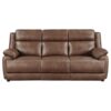 Ellington 3-piece Upholstered Padded Arm Sofa Set Dark Brown