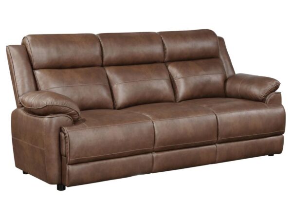 Ellington Upholstered Padded Arm Sofa Dark Brown