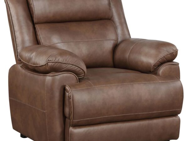 Ellington Upholstered Padded Arm Accent Chair Dark Brown