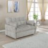 Cotswold Upholstered Convertible Sleeper Sofa Bed Light Grey