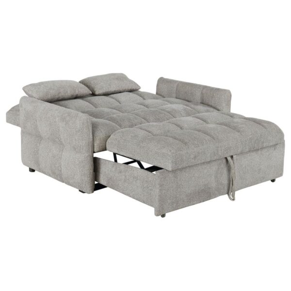 Cotswold Upholstered Convertible Sleeper Sofa Bed Light Grey
