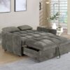 Cotswold Upholstered Convertible Sleeper Sofa Bed Dark Grey