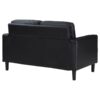 Ruth Upholstered Track Arm Loveseat Black