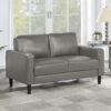 Ruth Upholstered Track Arm Loveseat Grey
