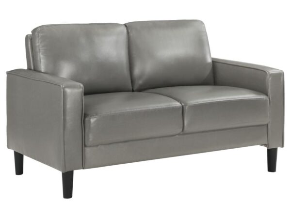 Ruth Upholstered Track Arm Loveseat Grey