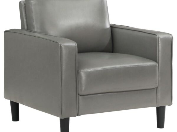 Ruth Upholstered Track Arm Accent Chair Grey