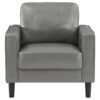 Ruth Upholstered Track Arm Accent Chair Grey