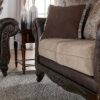 Elmbrook Upholstered Rolled Arm Loveseat Brown