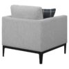 Apperson Upholstered Track Arm Accent Chair Light Grey