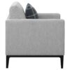 Apperson Upholstered Track Arm Accent Chair Light Grey