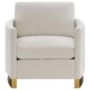 Corliss Upholstered Curved Track Arm Chair Beige