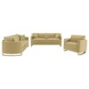 Corliss 3-piece Velvet Upholstered Sofa Set Camel