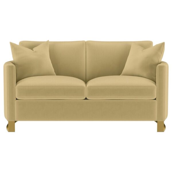 Corliss 3-piece Velvet Upholstered Sofa Set Camel