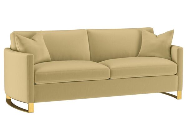Corliss Upholstered Curved Track Arm Sofa Camel