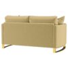 Corliss Upholstered Curved Track Arm Loveseat Camel