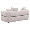 Jeanette 3-piece Fabric Upholstered Round Arm Sofa Set Beige