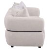 Jeanette 84-inch Fabric Upholstered Round Arm Sofa Beige