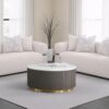 Jeanette 84-inch Fabric Upholstered Round Arm Sofa Beige