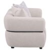 Jeanette 73-inch Fabric Upholstered Round Arm Loveseat Beige