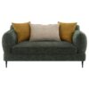 Jade Chenille Upholstered Modern Track Arm Loveseat Green