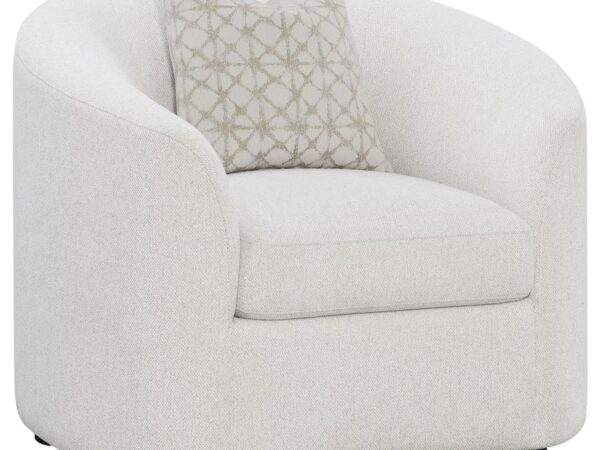 Rainn Boucle Upholstered Sloped Arm Accent Chair Latte