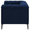 Chalet Upholstered Tuxedo Arm Tufted Chair Blue
