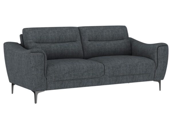 Nolan Upholstered Sloped Track Arm Sofa Charcoal