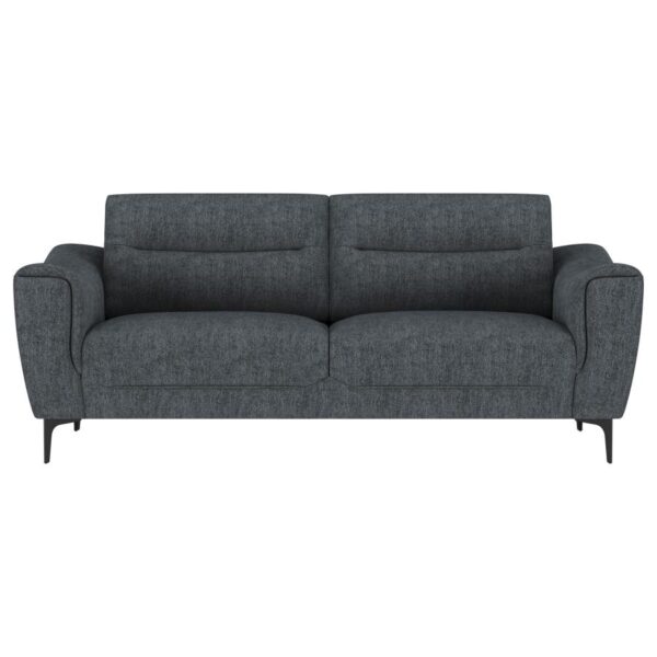 Nolan Upholstered Sloped Track Arm Sofa Charcoal