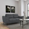 Nolan Upholstered Sloped Track Arm Loveseat Charcoal