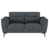 Nolan Upholstered Sloped Track Arm Loveseat Charcoal