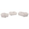 Destino 3-piece Chenille Splayed Arm Sofa Set Greige
