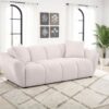 Destino Chenille Upholstered Splayed Arm Sofa Greige