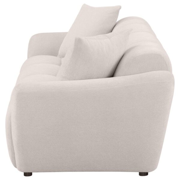 Destino Chenille Upholstered Splayed Arm Sofa Greige