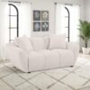 Destino Chenille Upholstered Splayed Arm Loveseat Greige