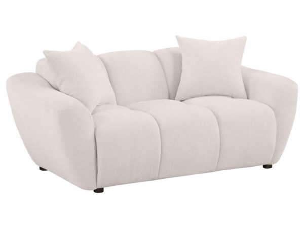 Destino Chenille Upholstered Splayed Arm Loveseat Greige